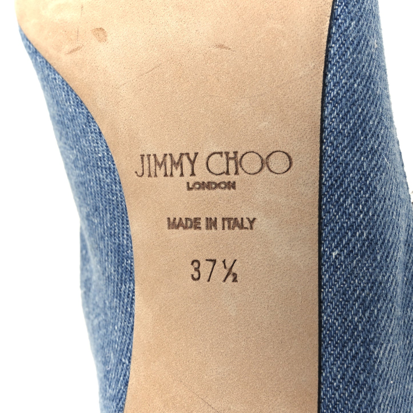 Denim Crystal Bing 65 Pumps 37.5 Blue
