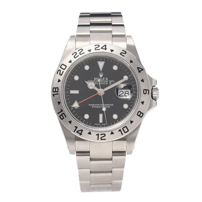 Rolex Stainless Steel 40mm Oyster Perpetual Date Explorer II Watch Black 16570 1 of 5