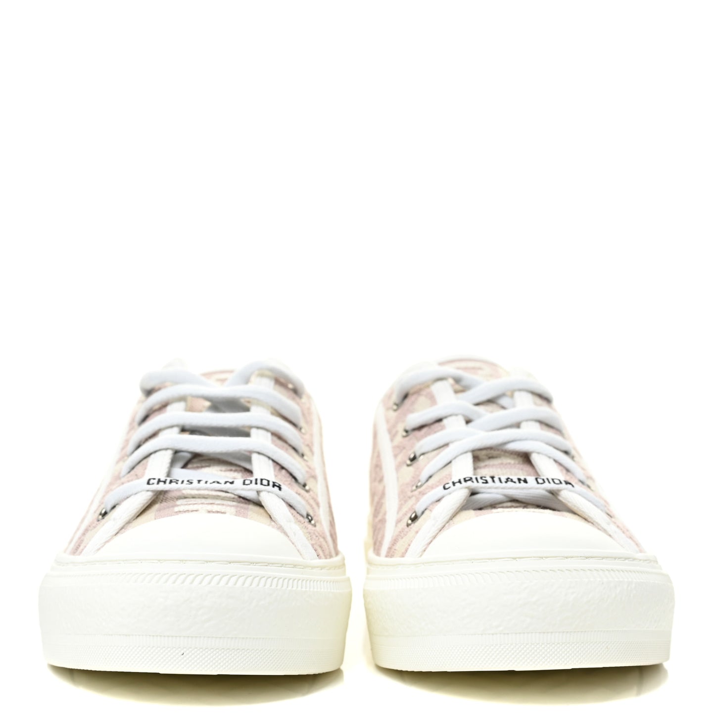 Canvas Oblique Walk'N'Dior Low Top Sneakers 39 Powder Nude