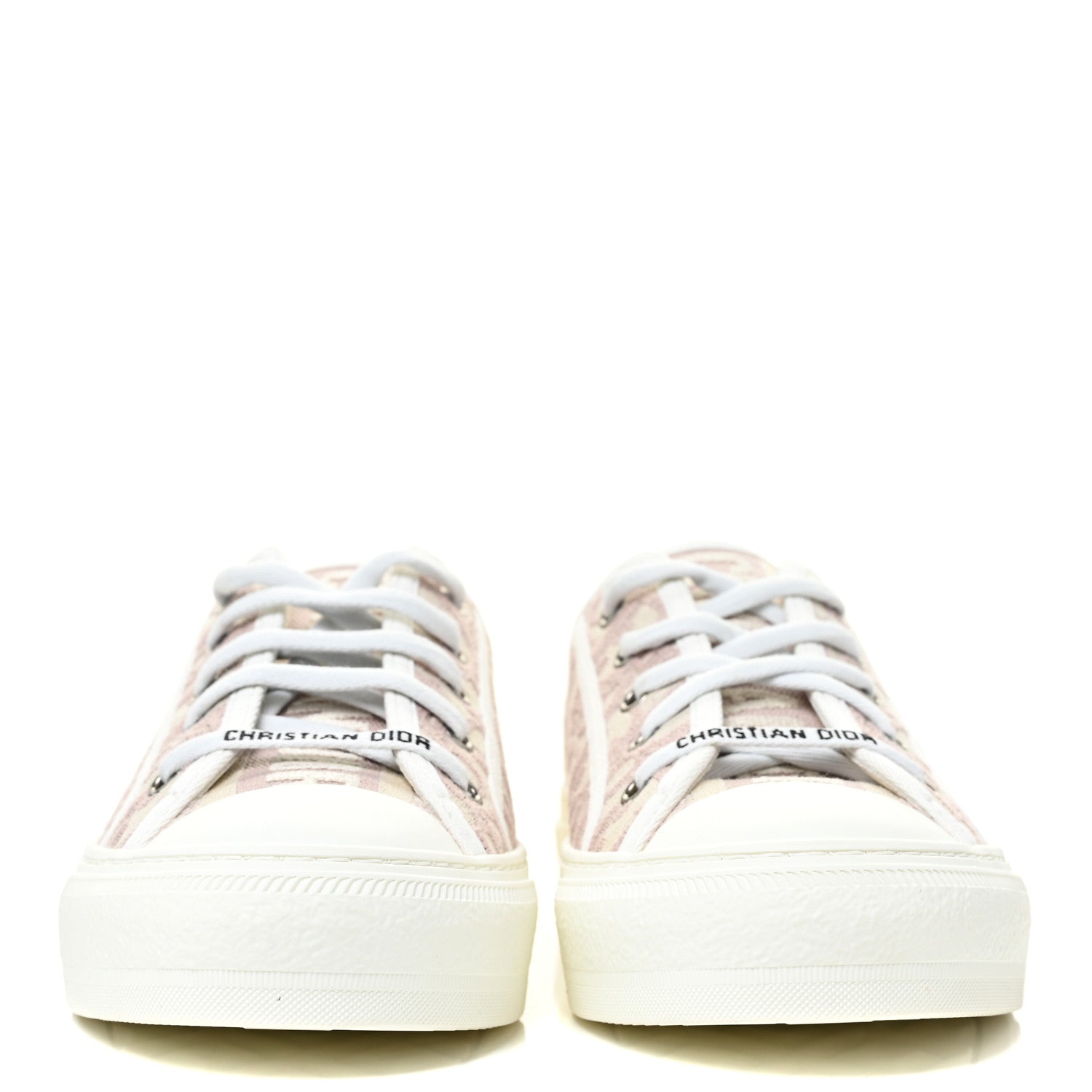 Christian Dior Canvas Oblique Walk'N'Dior Low Top Sneakers 39 Powder Nude 2 of 9