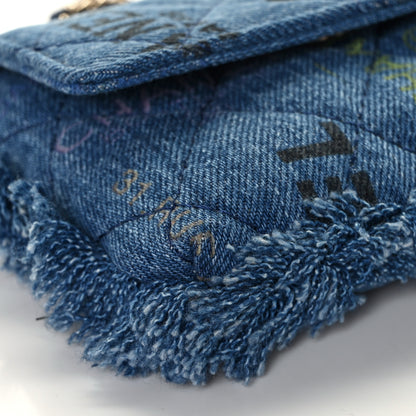 Chanel Denim Quilted Denim Mood Clutch With Chain Blue Multicolor 8 of 10