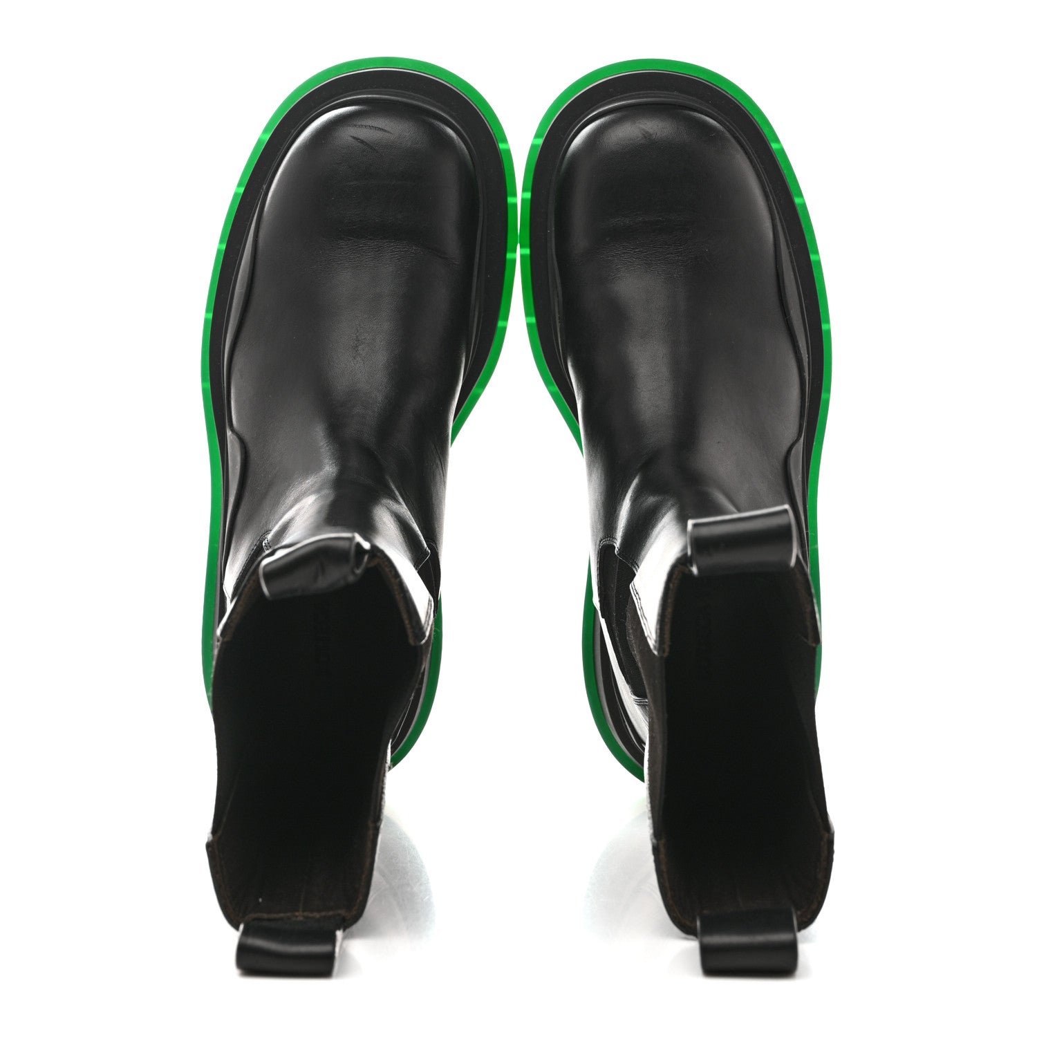 靴 BOTTEGA VENETA BOOTS 38 Bottega Veneta Calfskin The Tire Chelsea Boots 38 Black Green