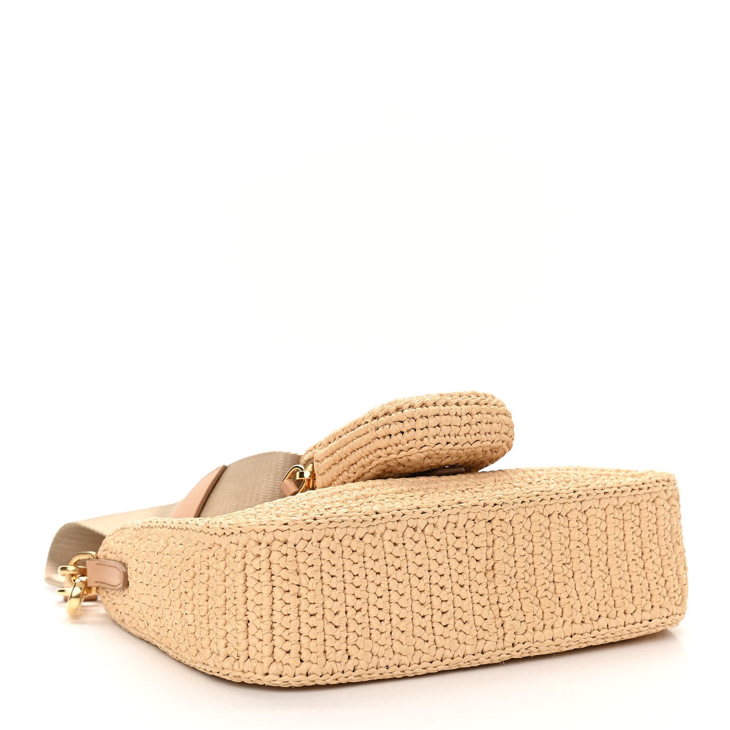Yarn Raffia Effect Crochet Re-Edition 2005 Shoulder Bag Naturale
