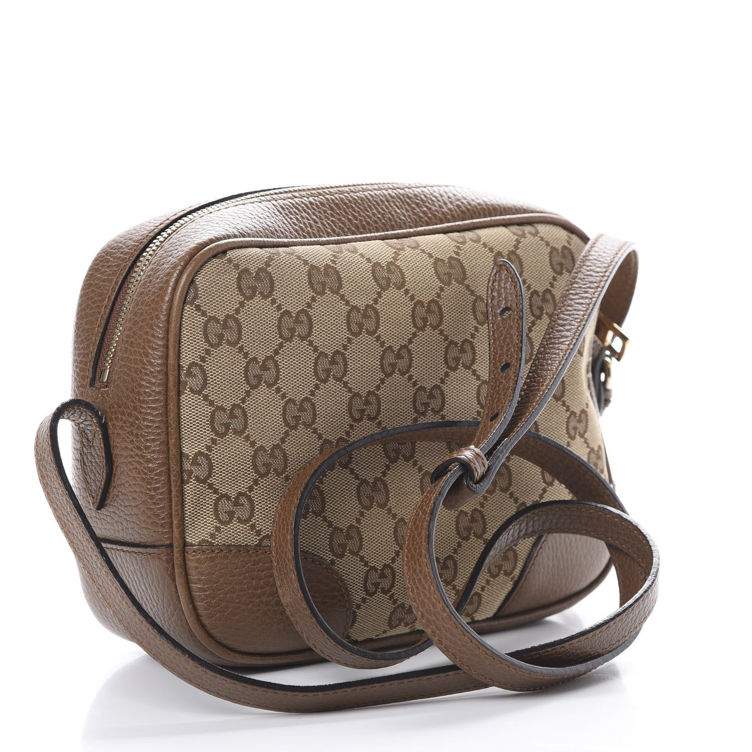 Gucci Monogram Mini Bree Messenger Bag Beige Tabacco 2 of 12