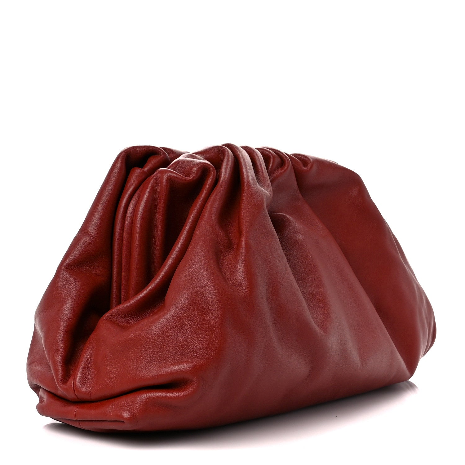 Bottega Veneta Smooth Butter Calf The Pouch Oversized Clutch Rust 3 of 11