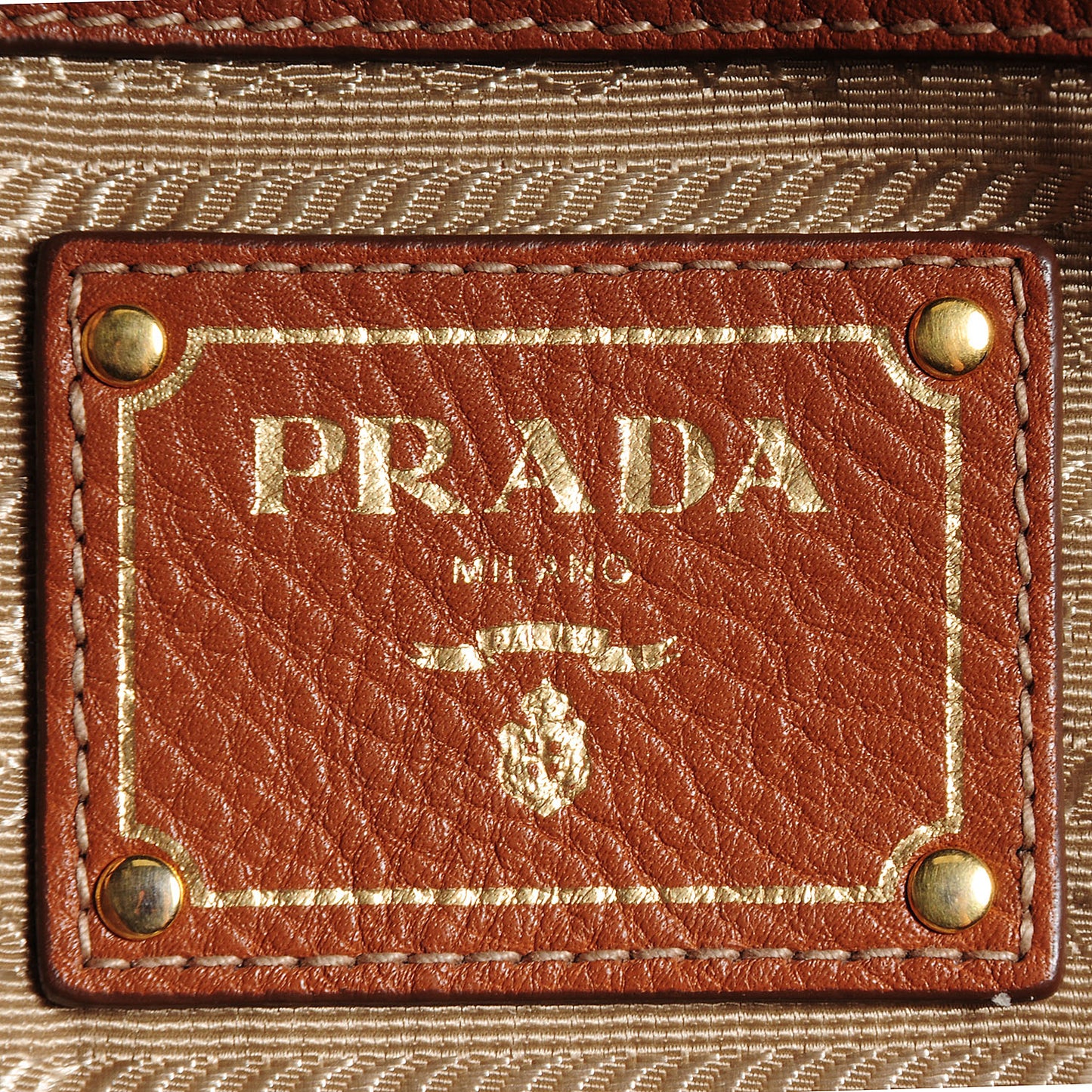 Vitello Daino Shopping Tote Brandy
