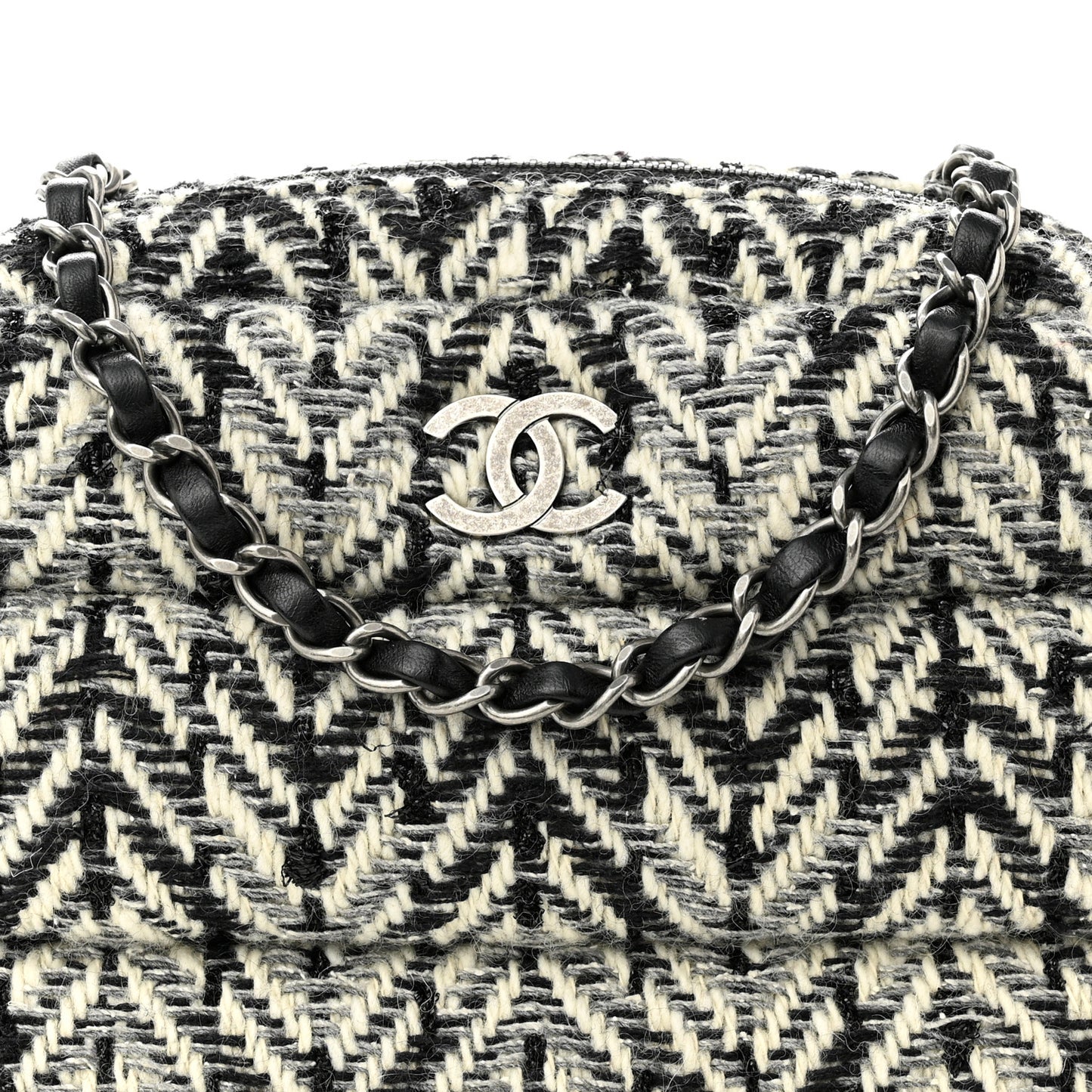 Tweed CC Camera Case Black White Grey