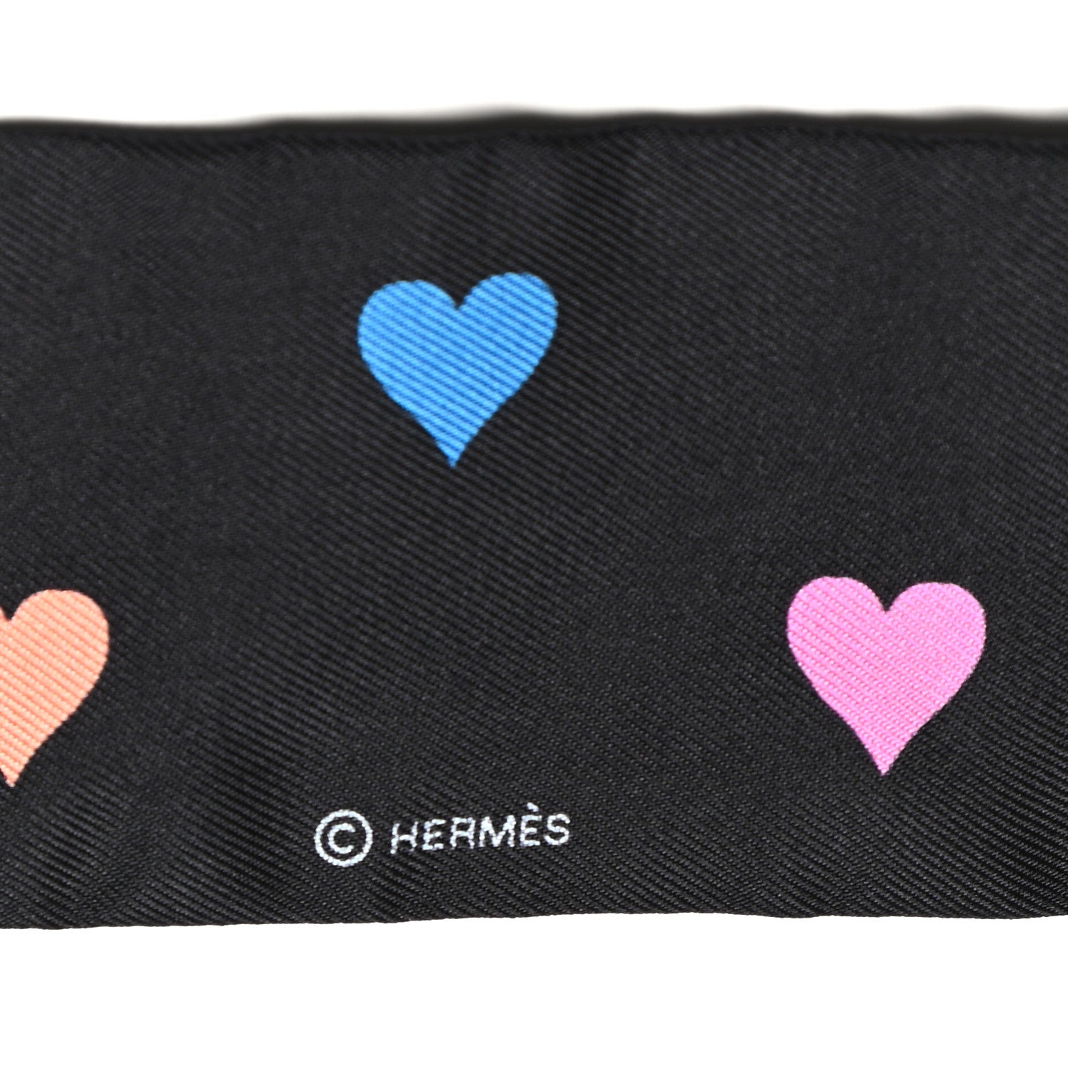 Hermes Silk Tea Time Twilly Black Rouge Multicolor 3 of 4