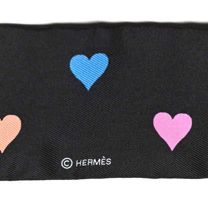 Hermes Silk Tea Time Twilly Black Rouge Multicolor 3 of 4