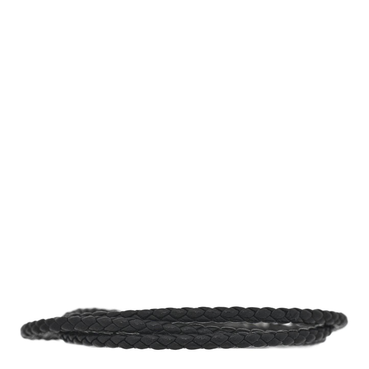 Sterling Silver Leather Mens Chevron Triple-Wrap Bracelet Black