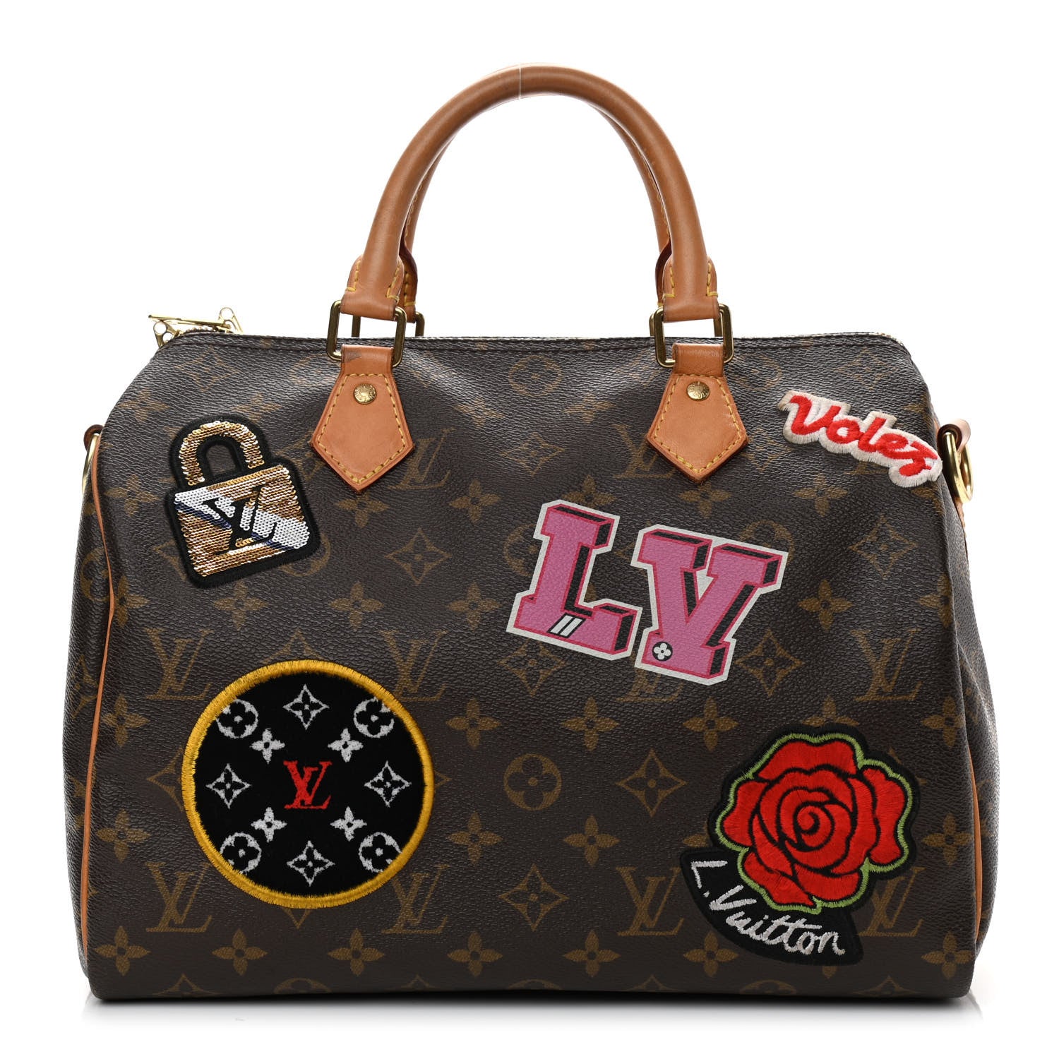 Louis Vuitton Monogram Patches Speedy Bandouliere 30 1 of 17
