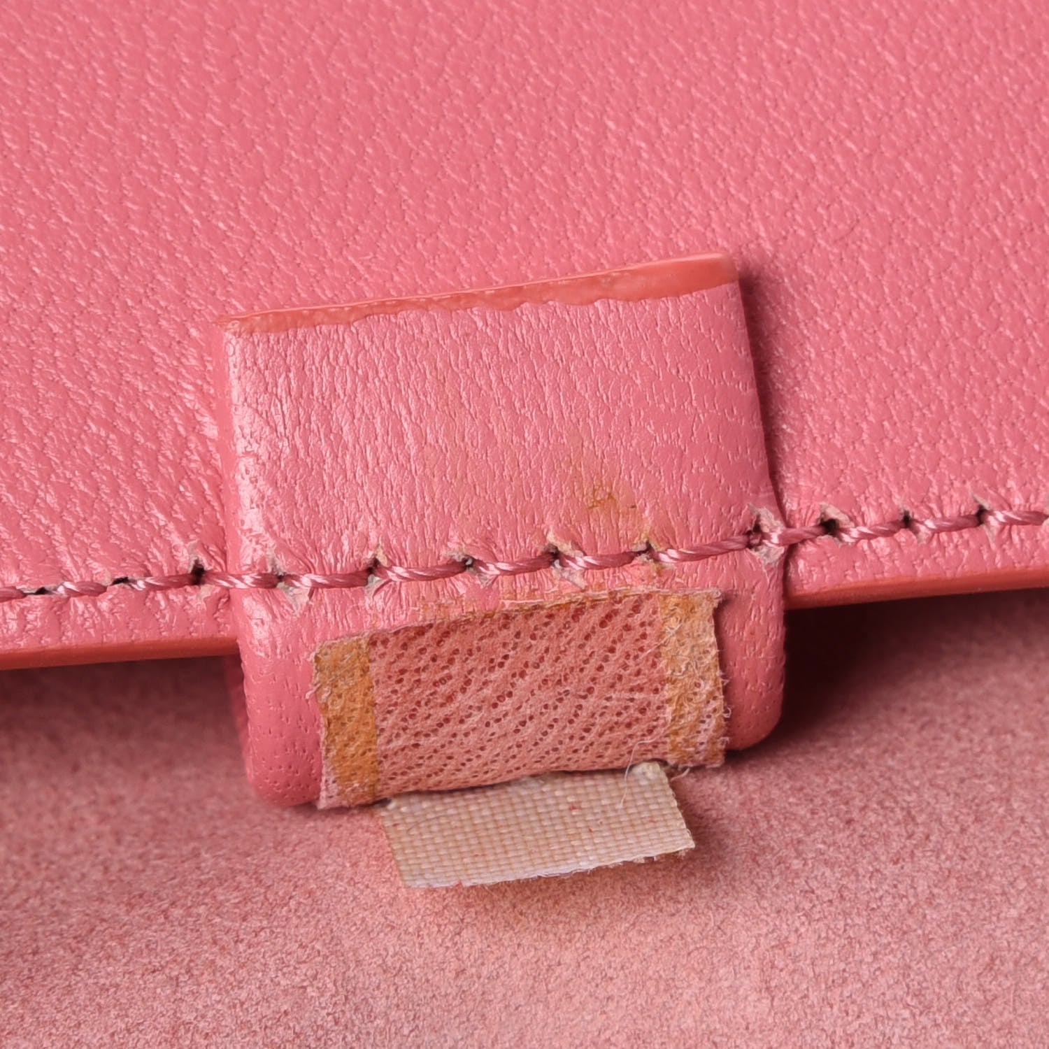 Celine Smooth Lambskin Vertical Bi-Cabas Pink Rust 9 of 11