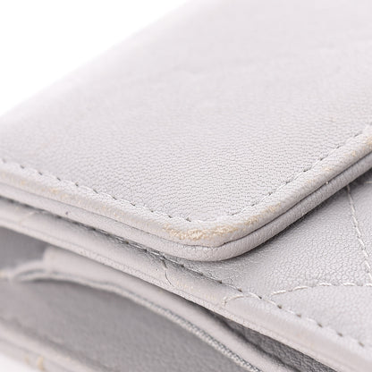 Chanel Lambskin Quilted CC Box Flap Wallet Grey 20 of 23