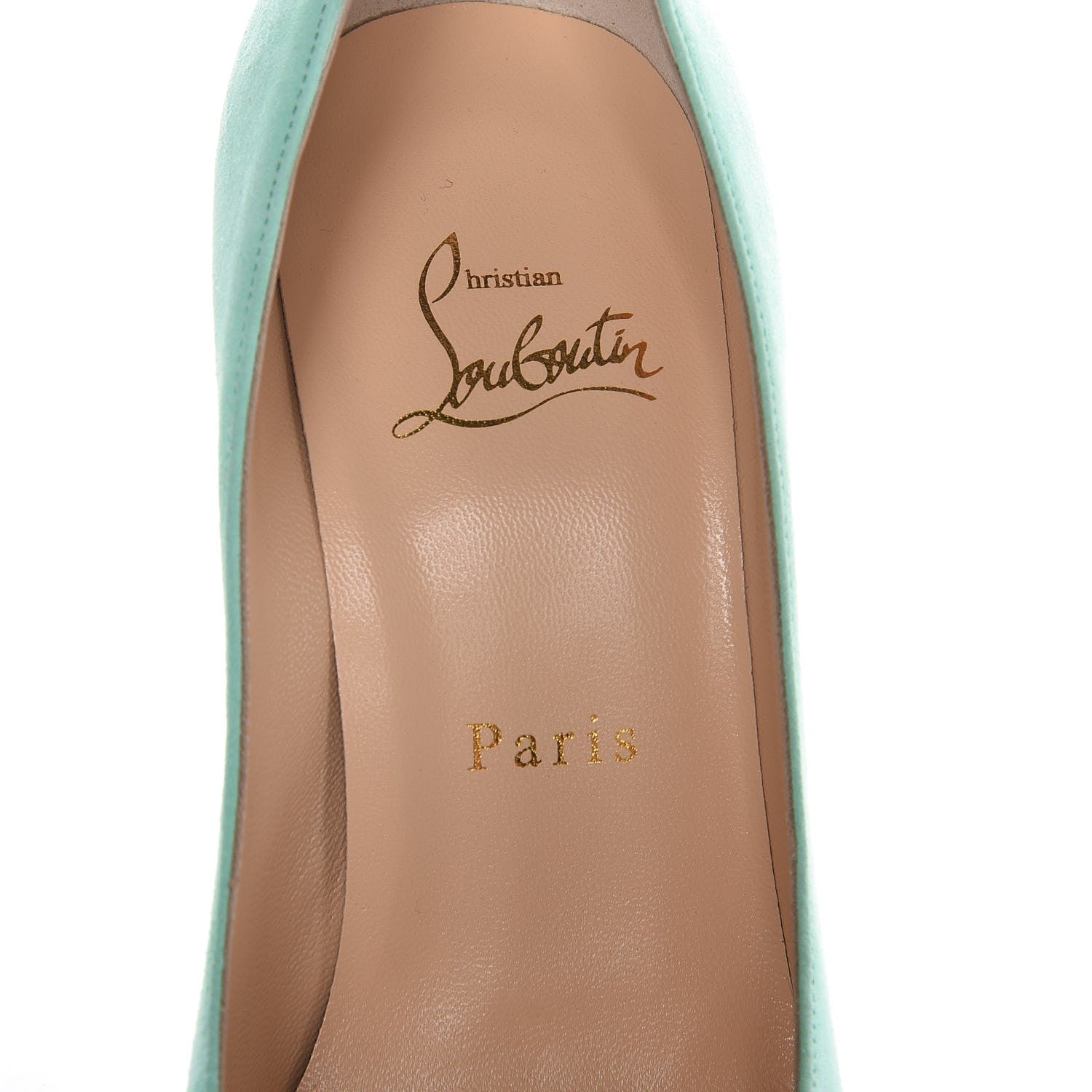 Christian Louboutin Veau Velours Decoltish 100 Pumps 36 Opal 7 of 8