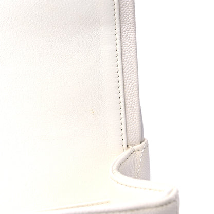Chanel Caviar Quilted Jumbo Double Flap White 13 of 21