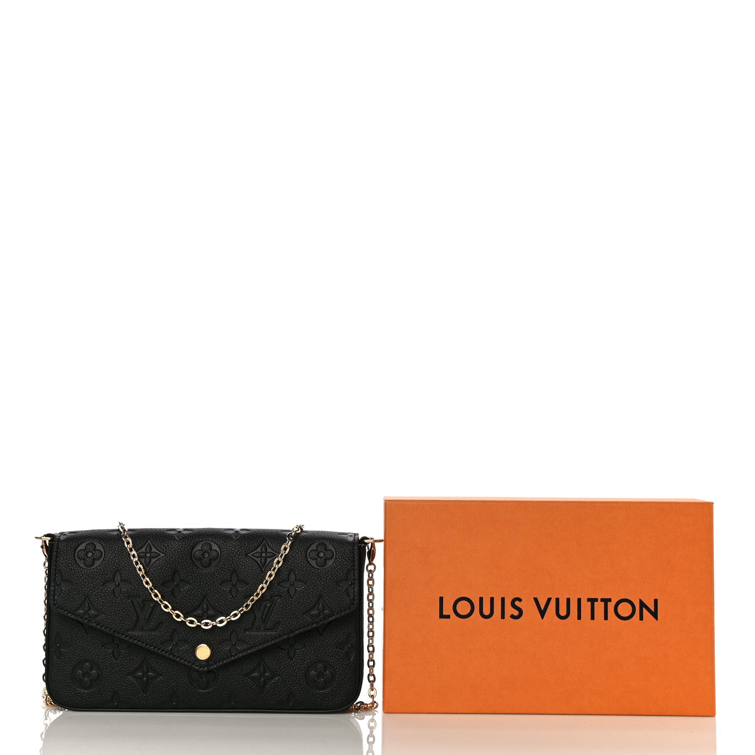 Louis Vuitton Empreinte Pochette Felicie Chain Wallet Black 11 of 11