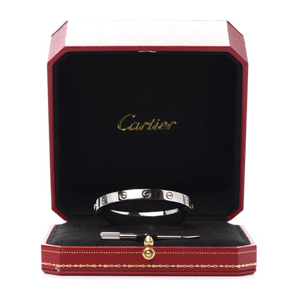 Cartier 18K White Gold LOVE Bracelet 16 6 of 7