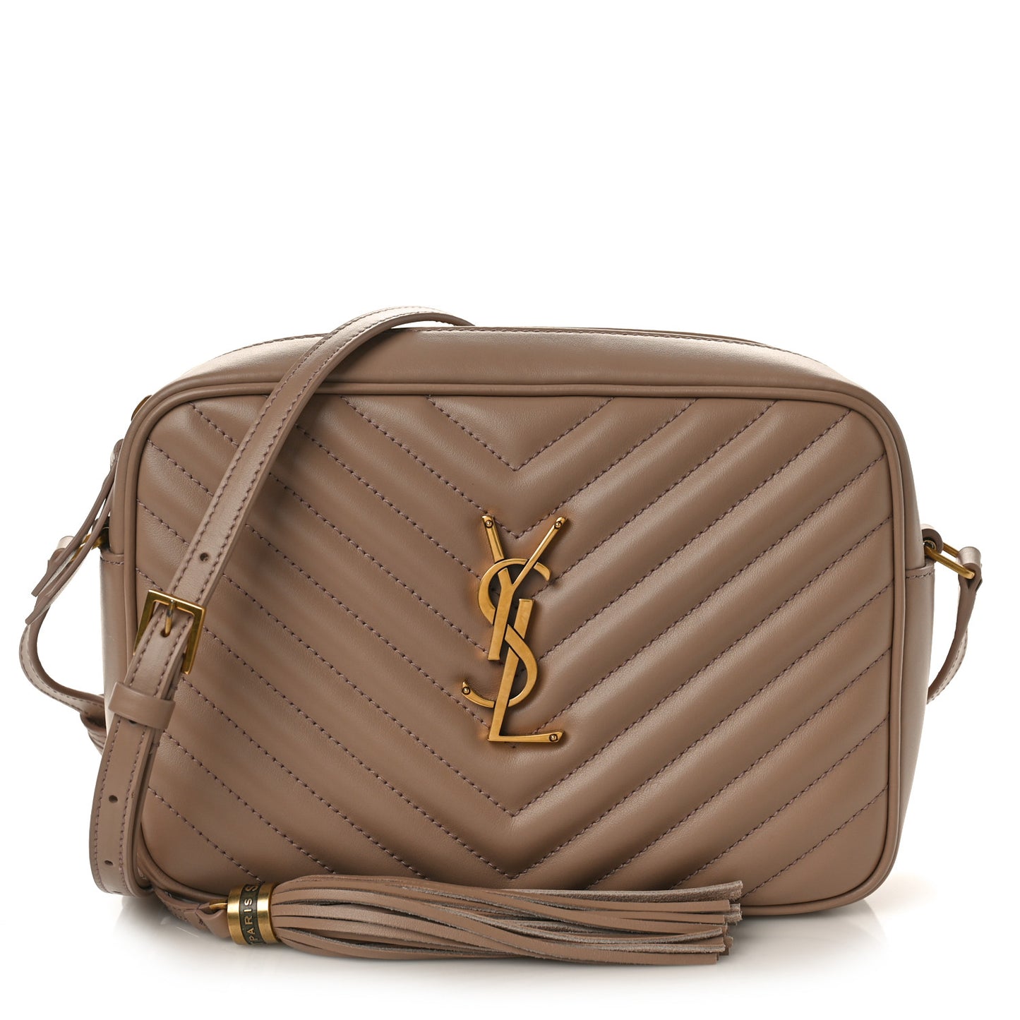 Calfskin Matelasse Monogram Lou Camera Bag Taupe