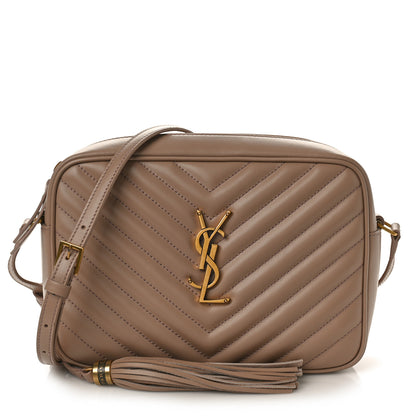 Saint Laurent Calfskin Matelasse Monogram Lou Camera Bag Taupe 1 of 8