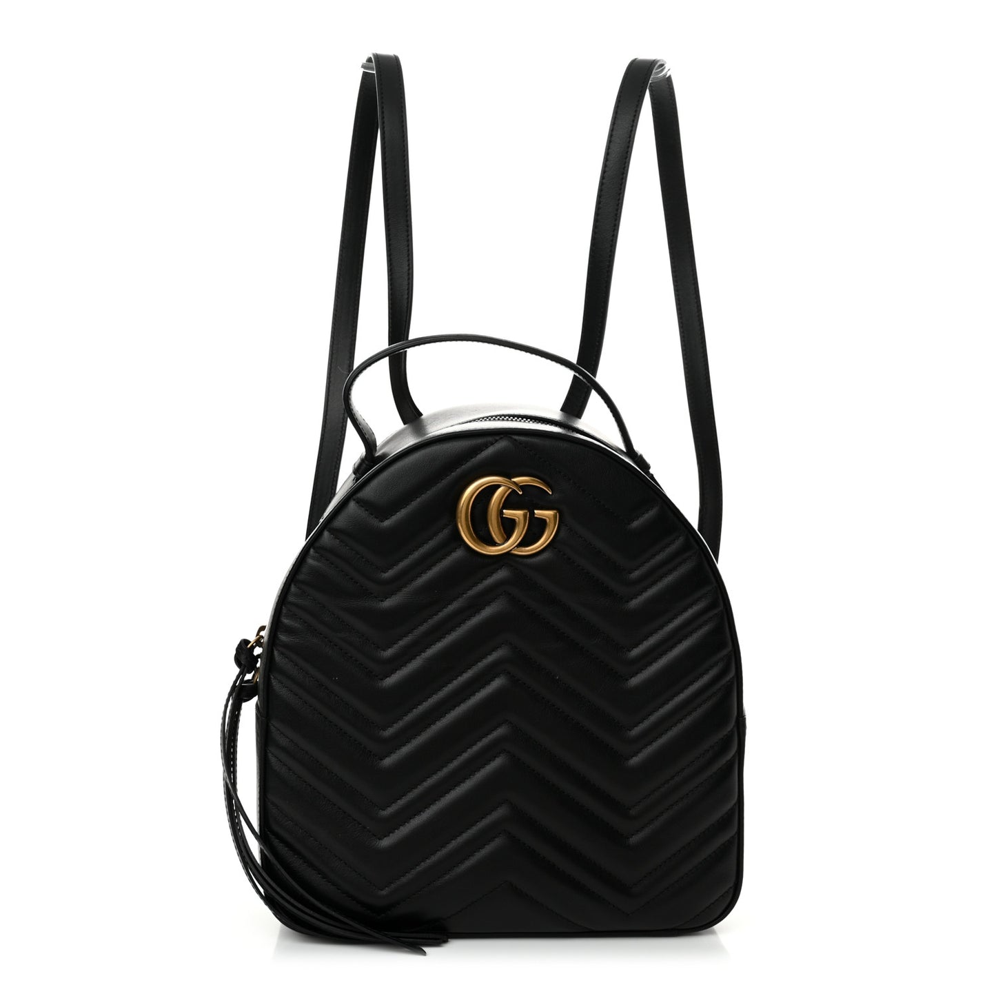 Calfskin Matelasse GG Marmont Dome Backpack Black