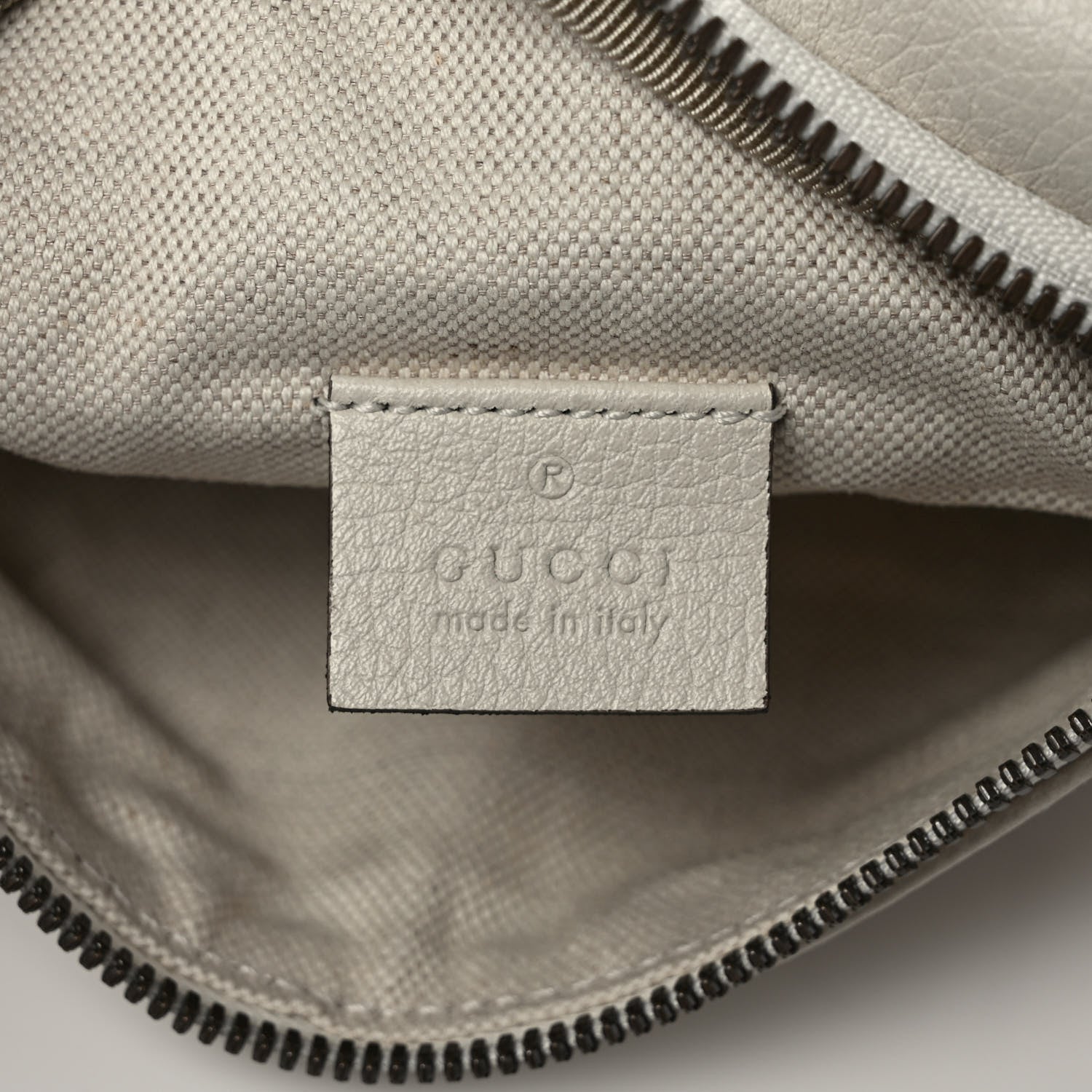 Gucci Grained Calfskin Small Logo Belt Bag White 6 of 9