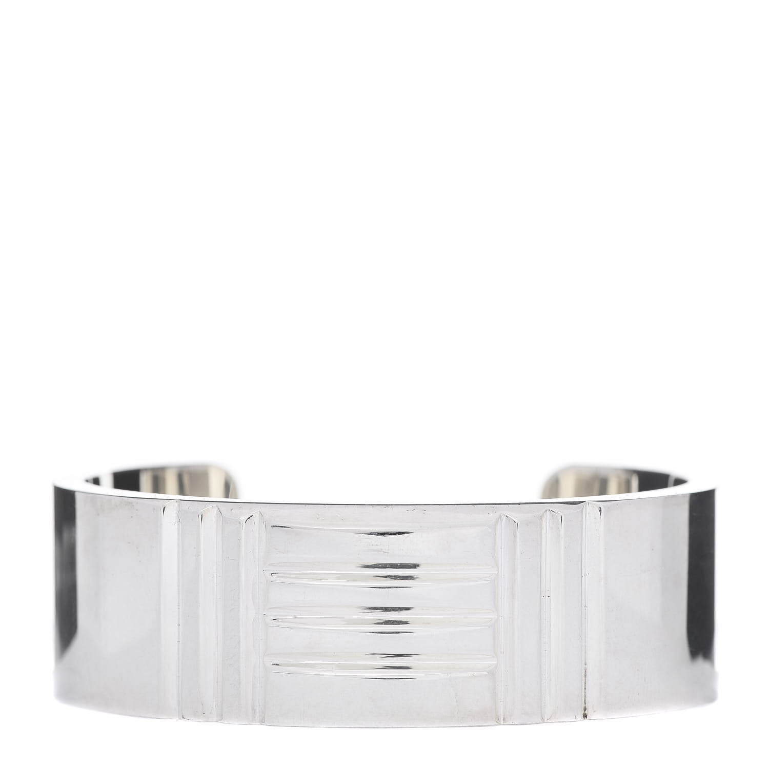 Hermes Sterling Silver H Cuff Bracelet 1 of 4