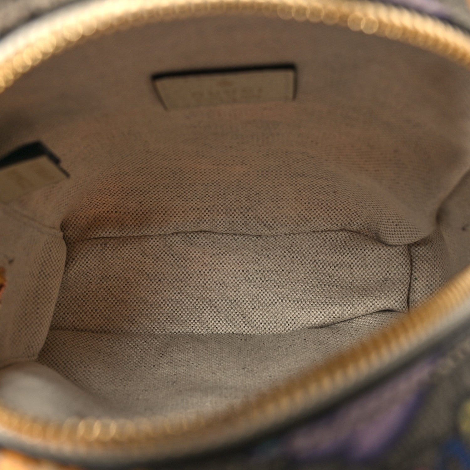 Gucci X PIKARAR GG Supreme Monogram Textured Dollar Calfskin Animal Print Retro Interlocking G Multi-Function Bag Beige Ebony Multicolor Mystic White 6 of 12
