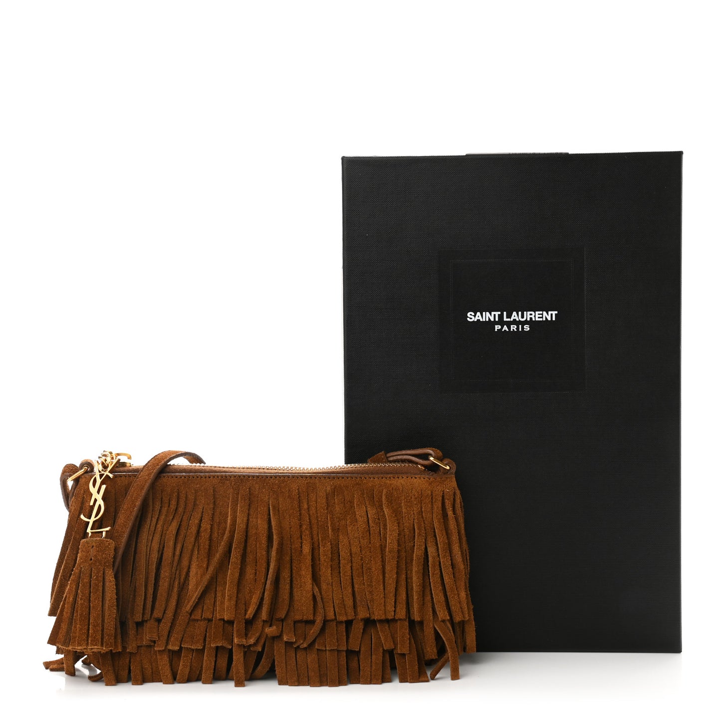 Suede Fringe Crossbody Light Ocre