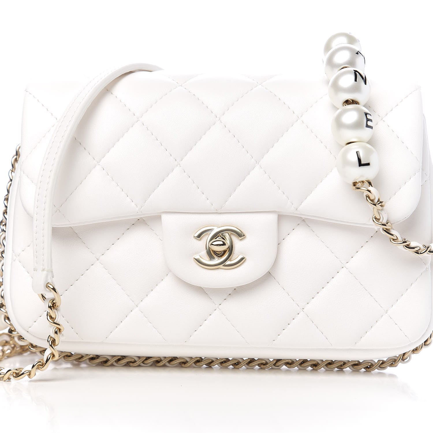 Chanel Lambskin Quilted Small My Precious Flap White 9 of 10