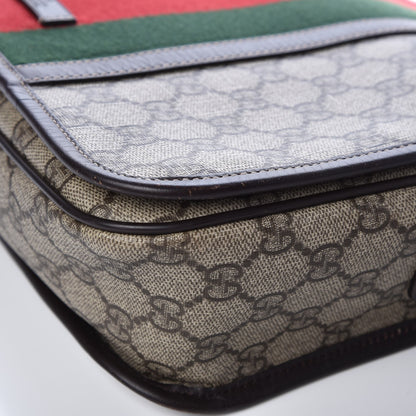 Gucci GG Plus Monogram Web Medium Flap Messenger Beige Dark Brown 9 of 11