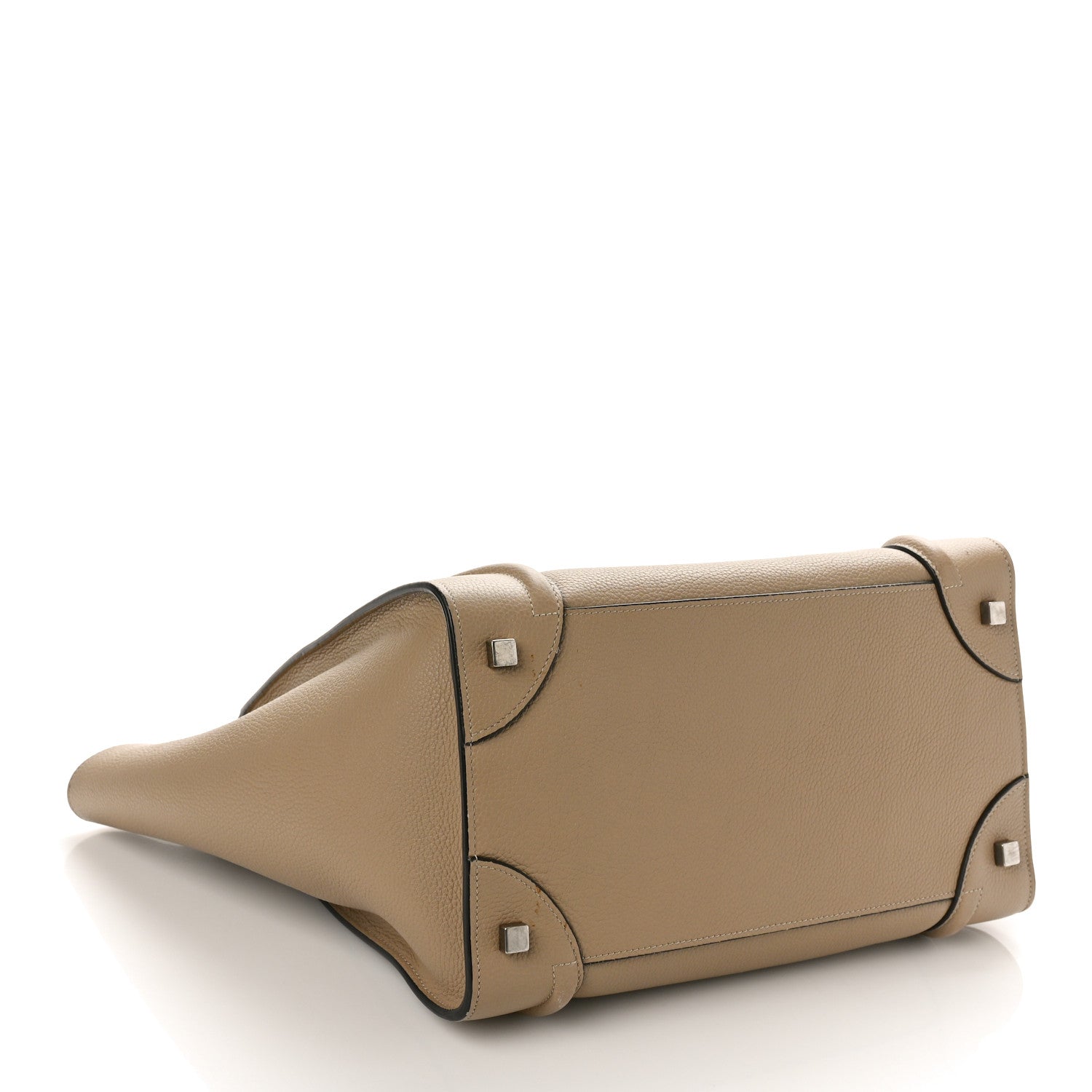 Celine Drummed Calfskin Mini Luggage Dune 4 of 14