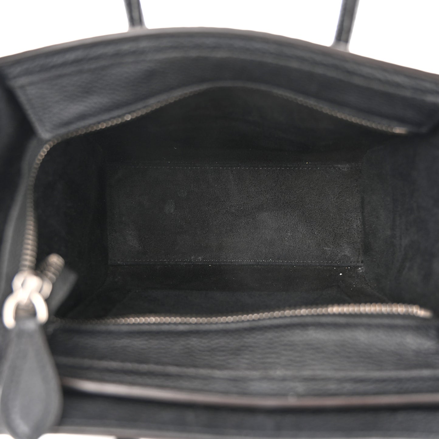 Drummed Calfskin Nano Luggage Black