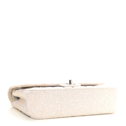 Chanel Tweed Medium Double Flap White 4 of 17