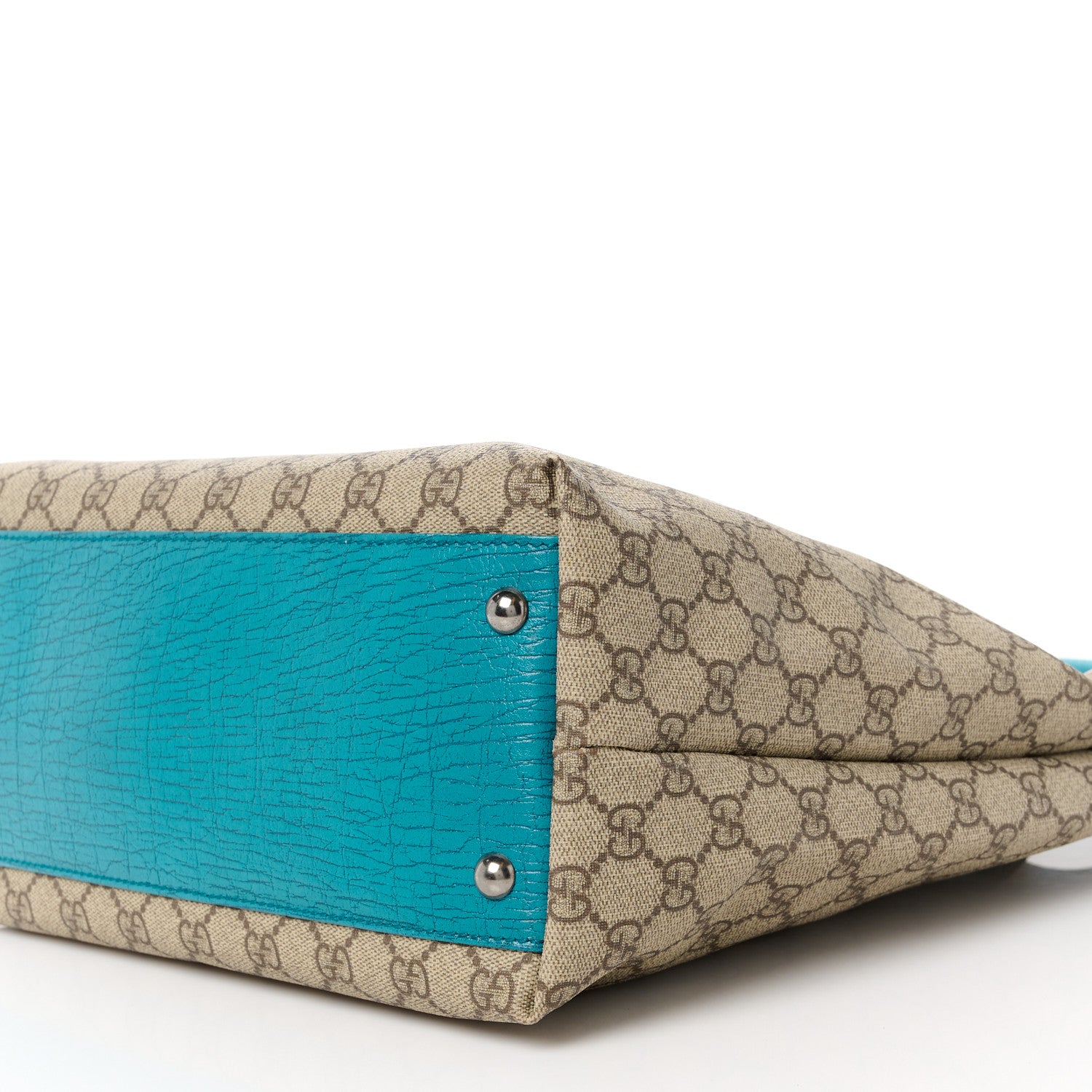 Gucci GG Plus Monogram Small Vertical Tote Turquoise 11 of 13