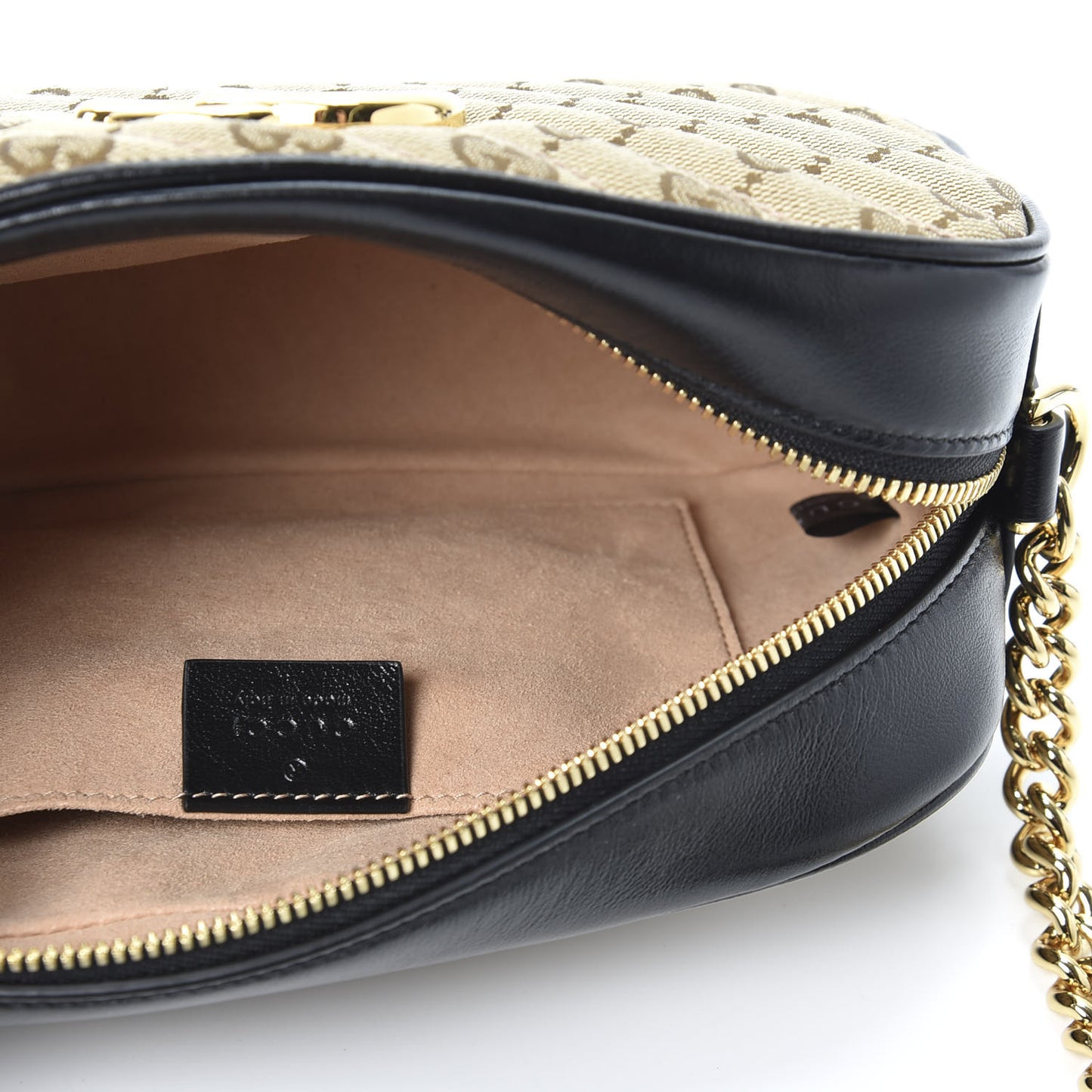Monogram Matelasse Diagonal Small GG Marmont Chain Shoulder Bag Beige Black