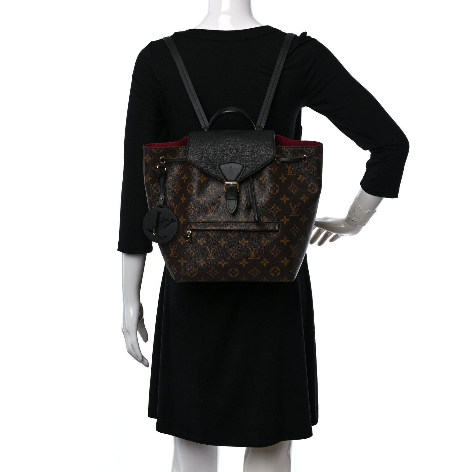 Louis Vuitton Monogram Montsouris PM Black 2 of 8