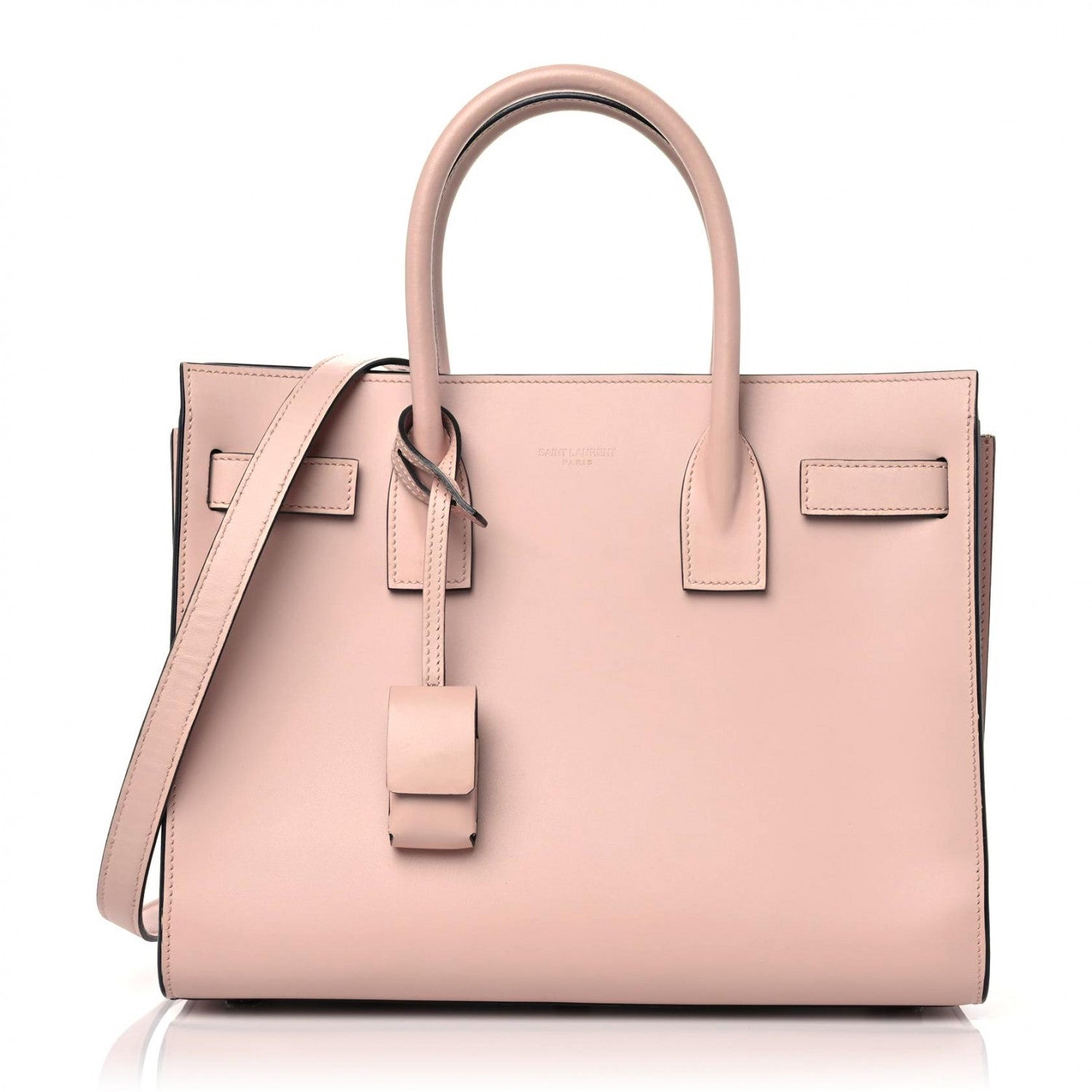 Saint Laurent Smooth Calfskin Baby Sac De Jour Pale Pink 1 of 10