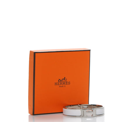 Hermes Enamel Narrow Clic Clac H Bracelet PM White 5 of 5