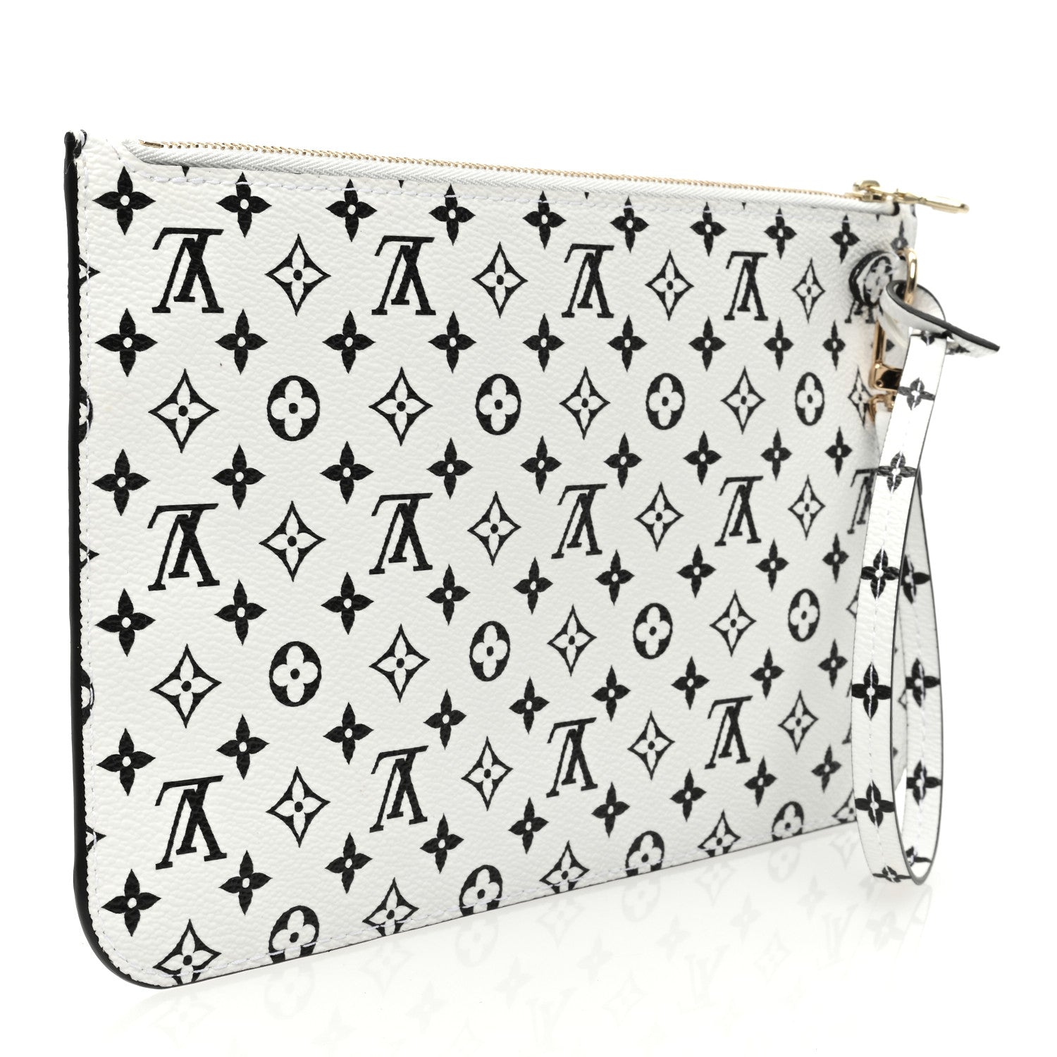 Louis Vuitton Monogram Giant Neverfull MM GM Pochette White 3 of 7