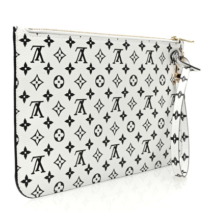 Louis Vuitton Monogram Giant Neverfull MM GM Pochette White 3 of 7