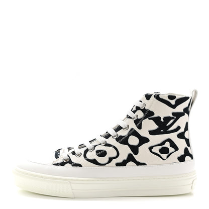 Louis Vuitton X UF Calfskin Tufted Monogram Stellar Sneaker Boots 37 White Black 1 of 9