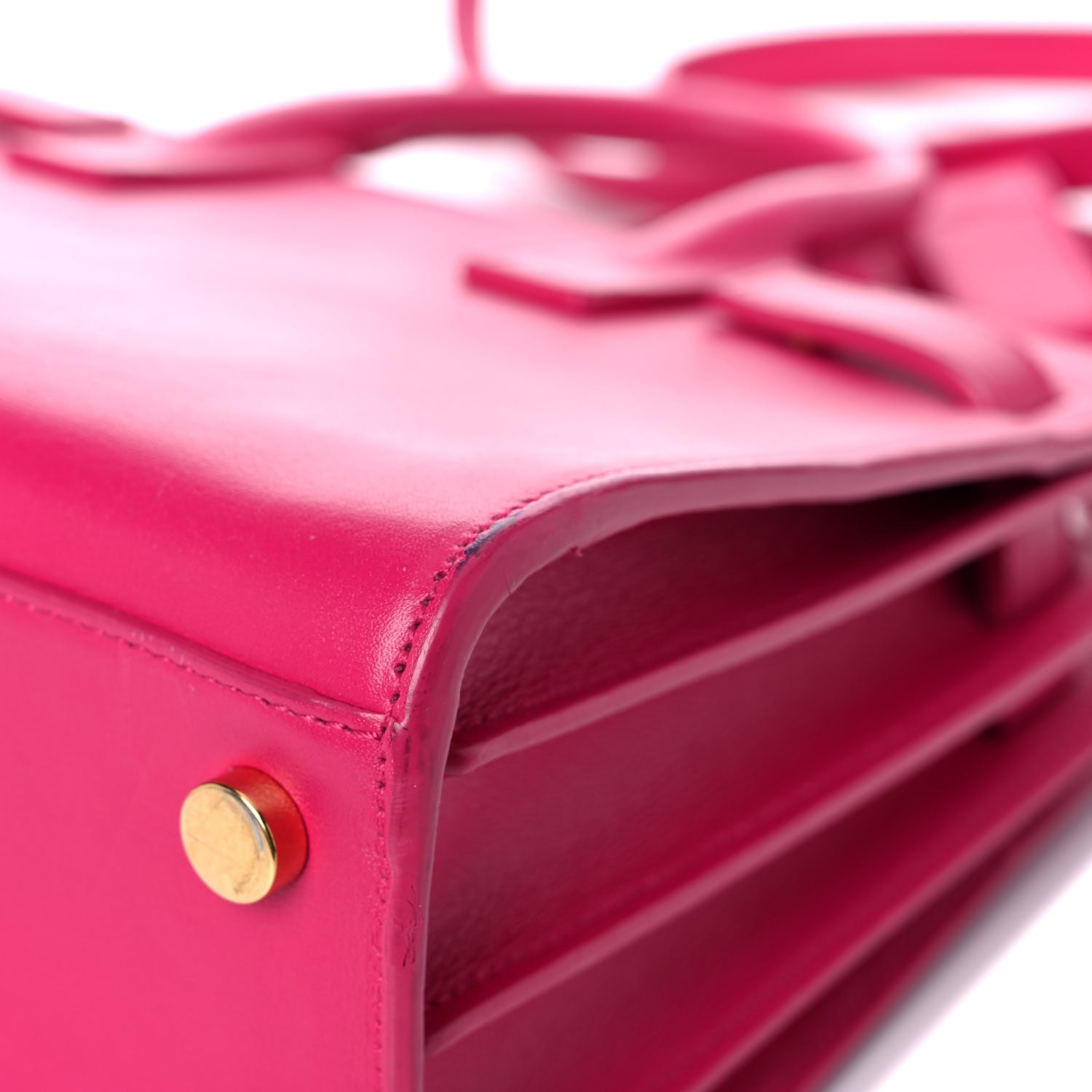 Saint Laurent Calfskin Nano Sac De Jour Lipstick Fuchsia 11 of 23