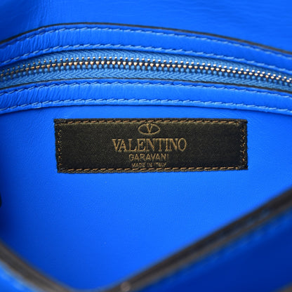 Valentino Garavani Nappa Canvas Camouflage Rockstud Wristlet Clutch Green Blue Fluo 7 of 10