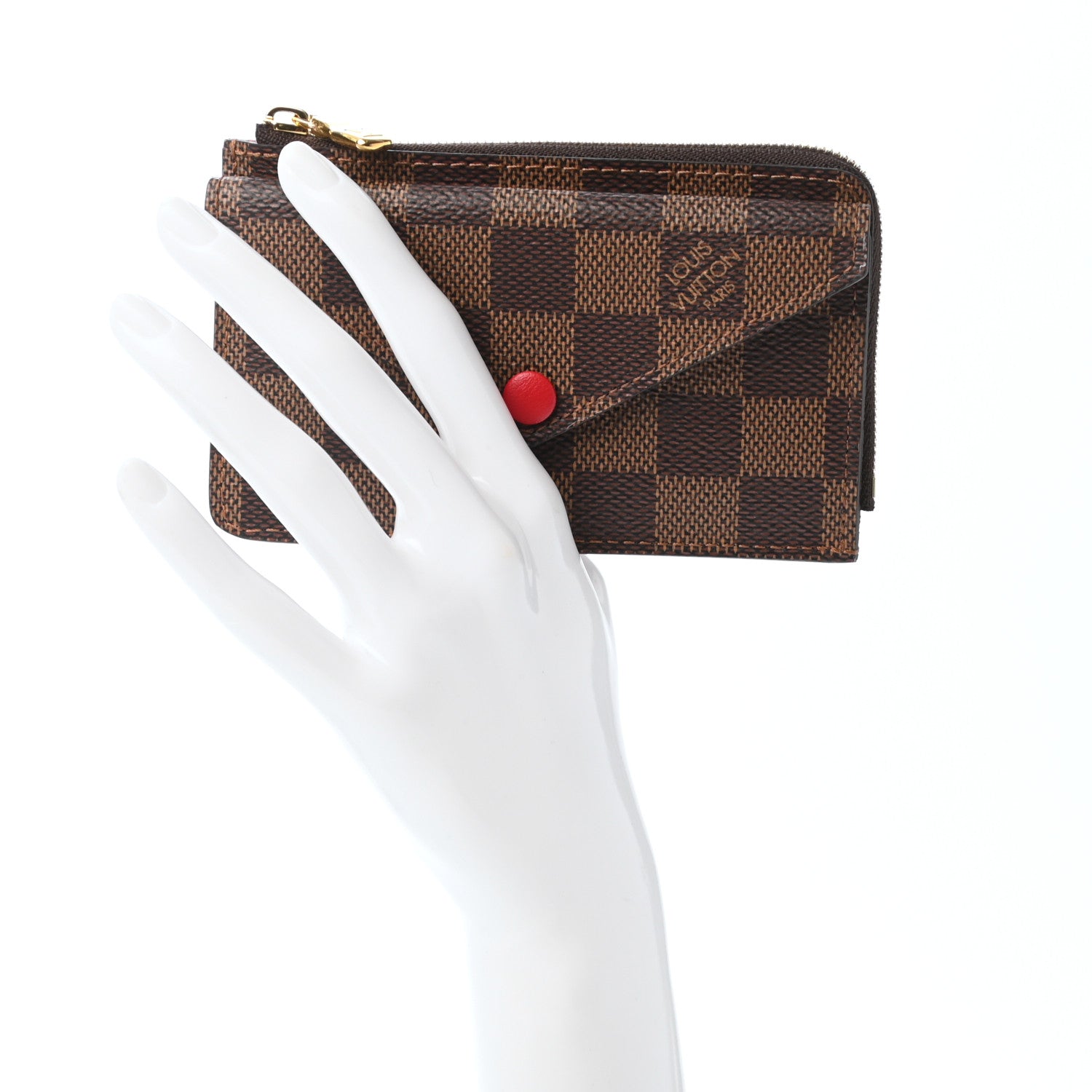 Louis Vuitton Damier Ebene Recto Verso Card Holder Red 2 of 8