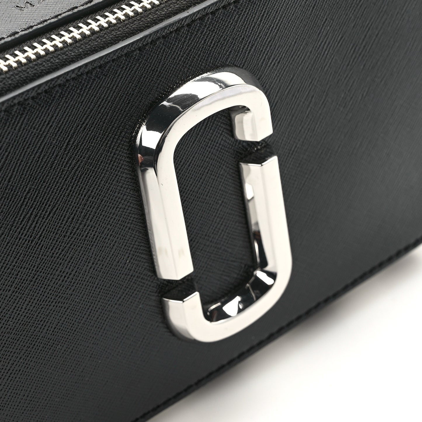 X Bloomingdales 150th Anniversary Saffiano Small Snapshot Camera Bag Black White