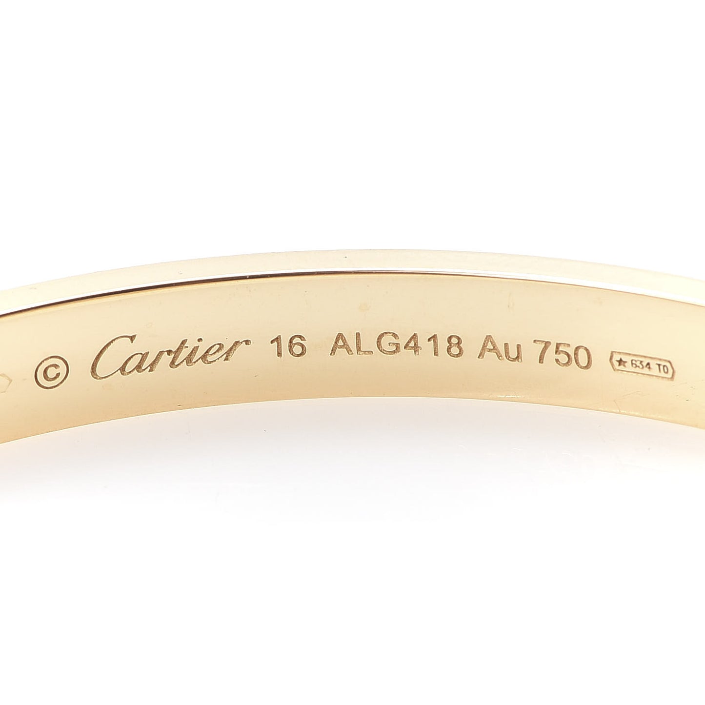 18K Yellow Gold LOVE Bracelet 16