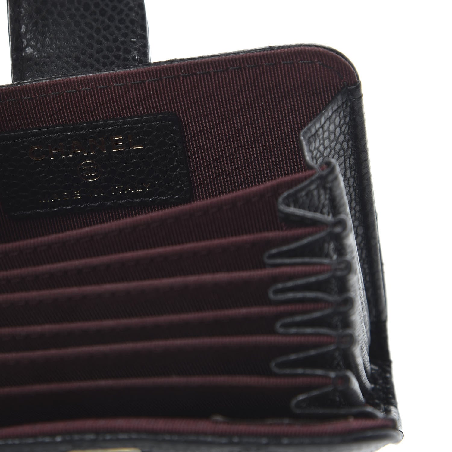 Chanel Caviar Quilted Gusseted Card Holder Black 8 of 11