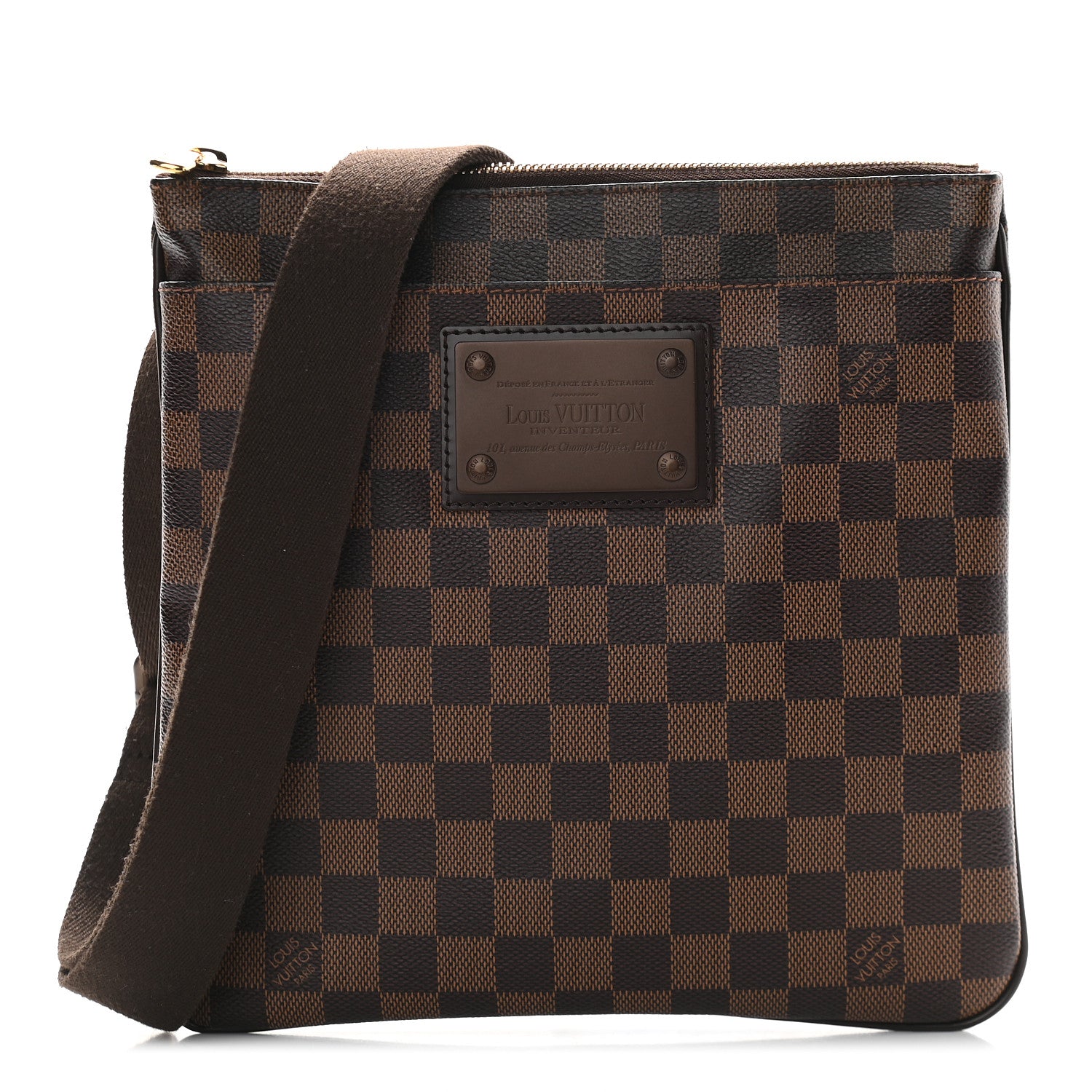 Louis Vuitton Damier Ebene Brooklyn Flat Pochette 1 of 9