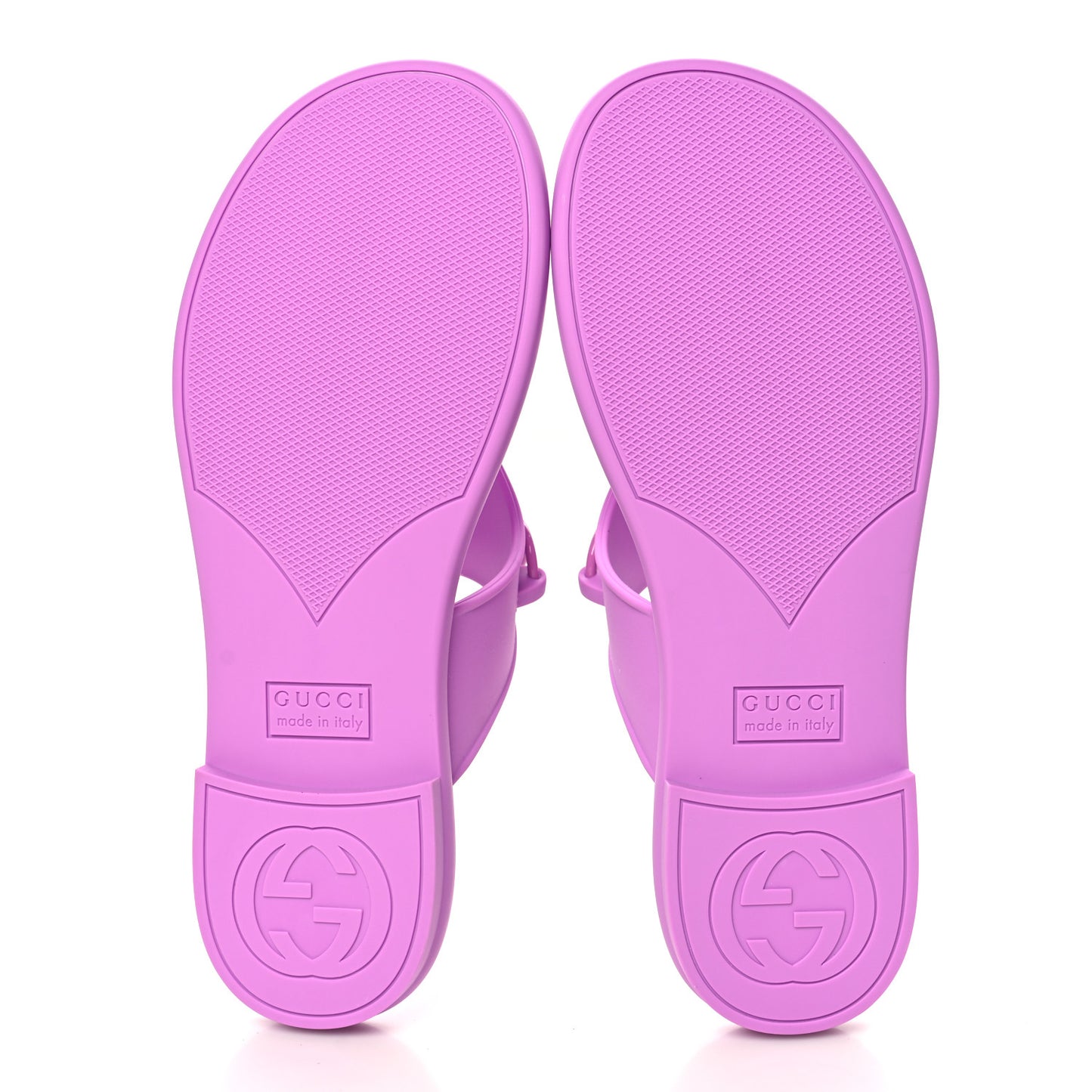Rubber Womens Horsebit Thong Sandals 38 Candy Mousse