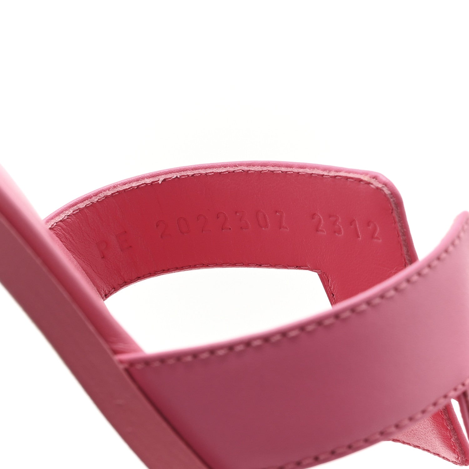 Hermes Box Calfskin Oran Sandals 36.5 Rose Pétale 9 of 9